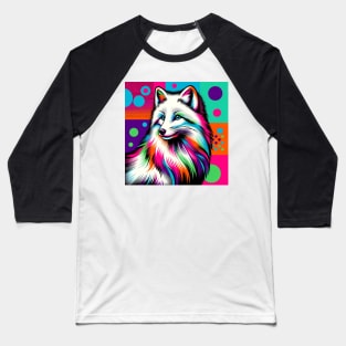 Arctic Fox Pop Art - Cool & Trendy Wildlife Baseball T-Shirt